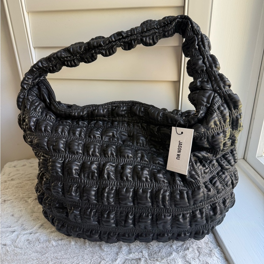 🌟 NWT Jason Wu Black Textured Hobo Bag